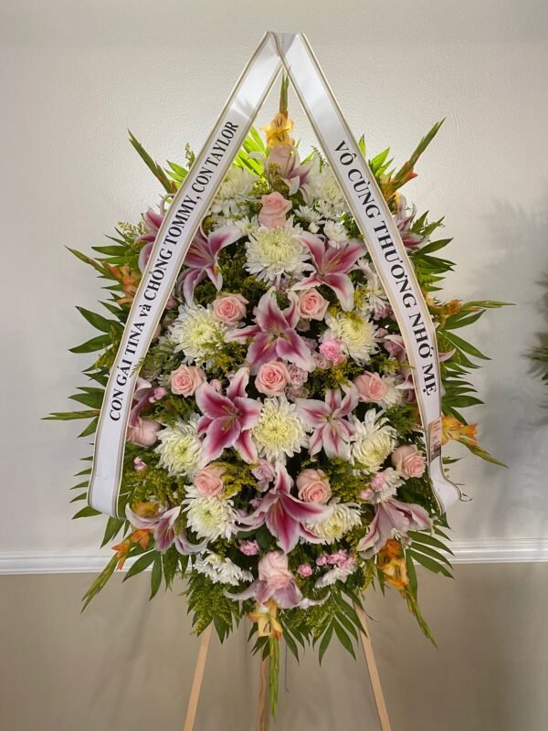 Funeral Standing Spray 02 Kimanh Flowers